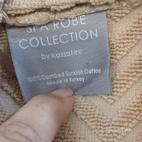 Spa Robe Collection by Kassatex Waffle Cone Women's L/ XL - Picture 6 of 7